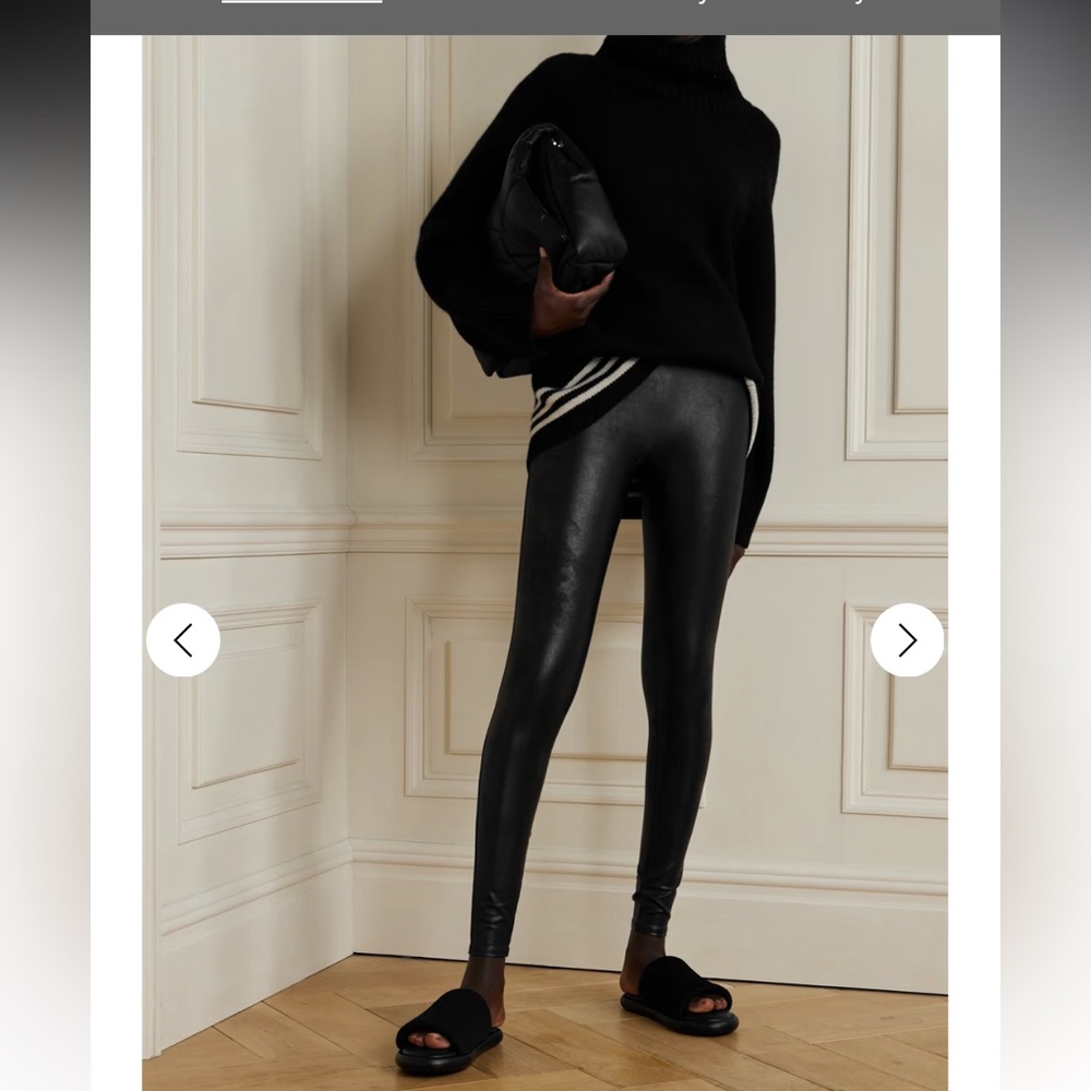 Spanx leather-look leggings